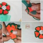 How to make Flower Embroidery Trick with Spatula t1