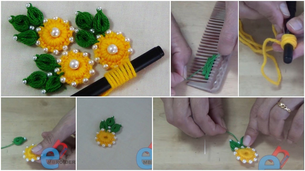 Easy Flower Embroidery Trick t1