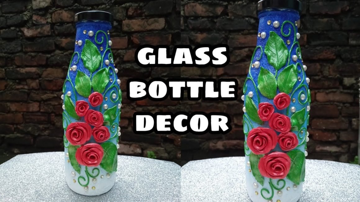 Waste Glass Bottle Decoration with Shilpkar Clay 1