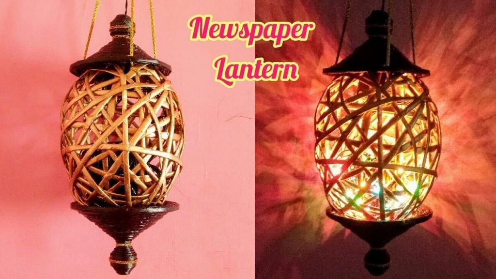 How to make Newspaper Lantern 1
