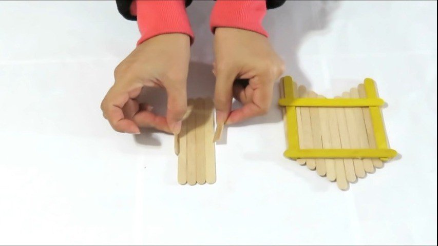 How to make Popsicle Stick Picture Frames 10