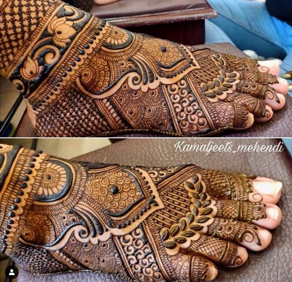 Simple feet Mehndi Design 11