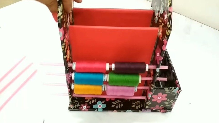 Thread Organizer Idea from Waste Cardboard 14