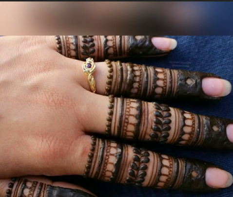 Latest finger mehndi design 16