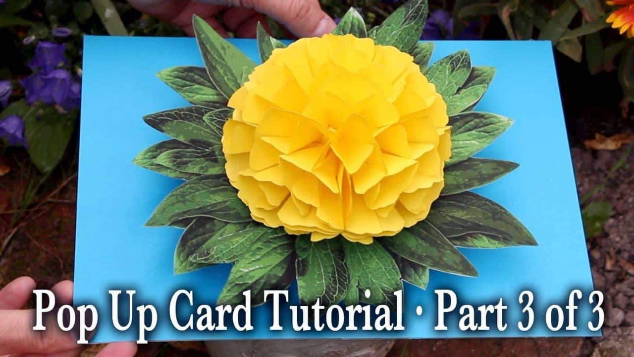 How to make flower pop up card 18