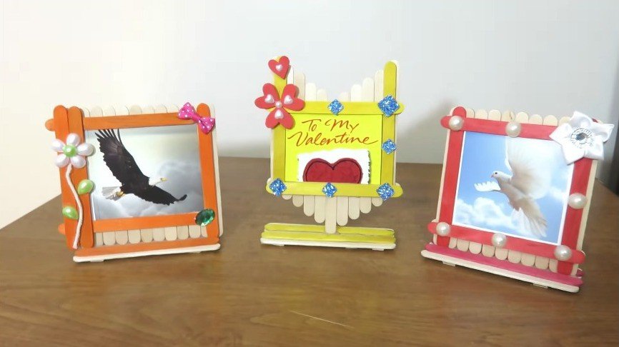 How to make Popsicle Stick Picture Frames 2