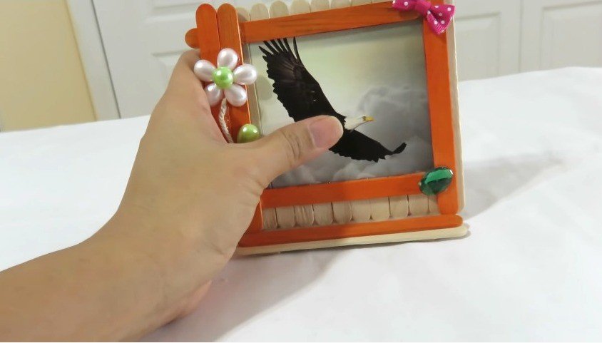 How to make Popsicle Stick Picture Frames 20