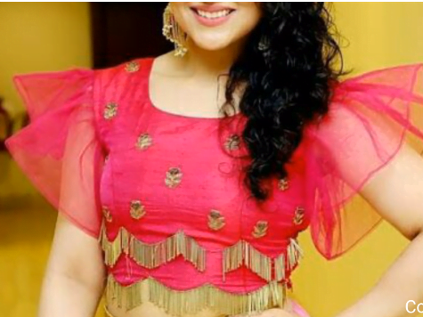 Top Beautiful Sari Blouse Design 3