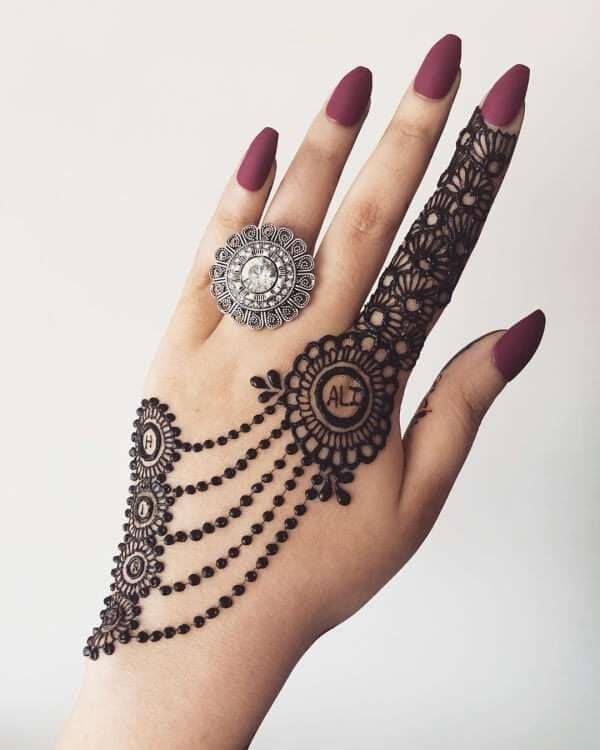 Jewelry Mehndi Designs for Hand 3