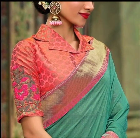 Beautiful Sari Blouse Design 4