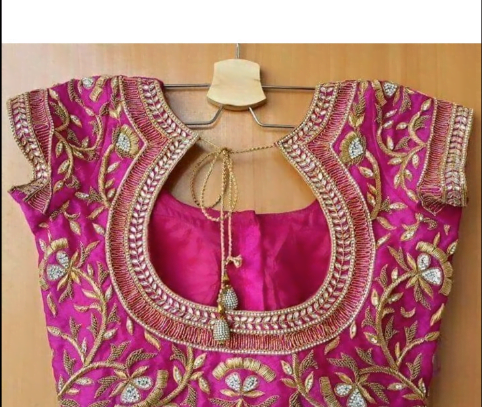 Top Beautiful Ideas for Pot Neck Blouse Designs 5