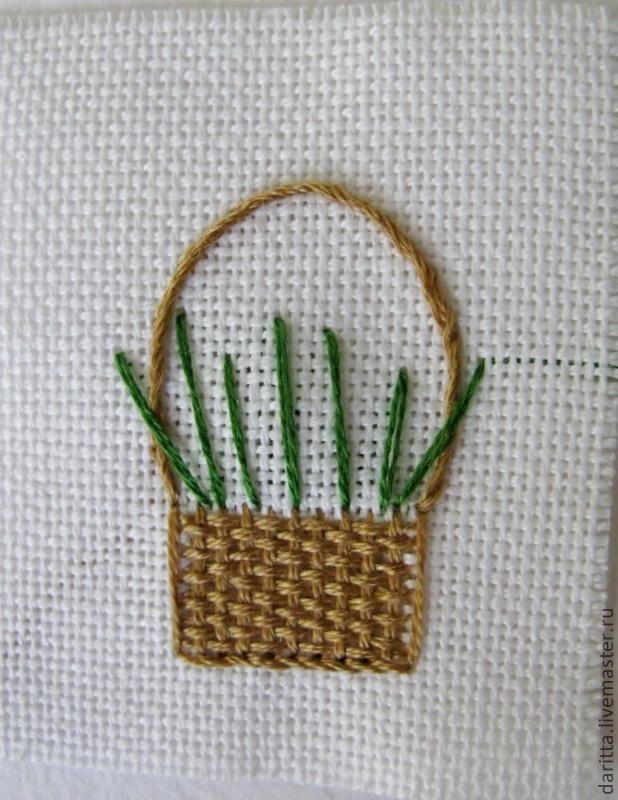 How to Sew a Basket of Irises 6