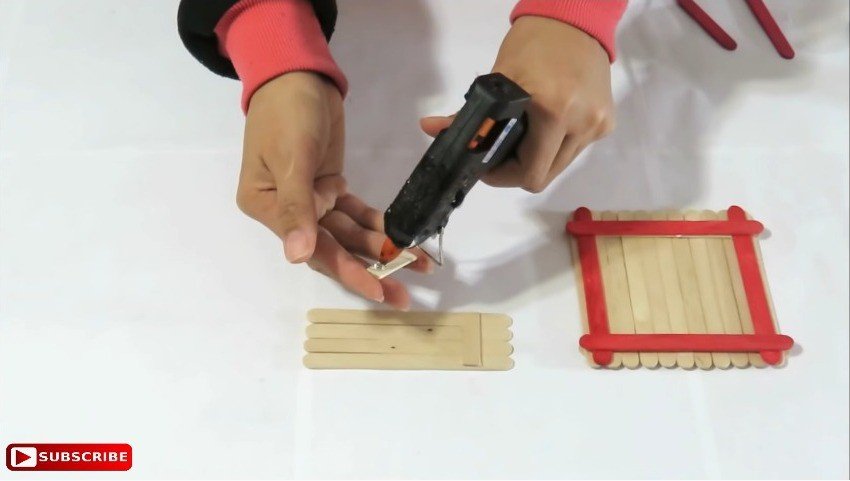 How to make Popsicle Stick Picture Frames 6
