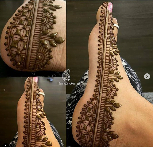 Simple feet Mehndi Design 6