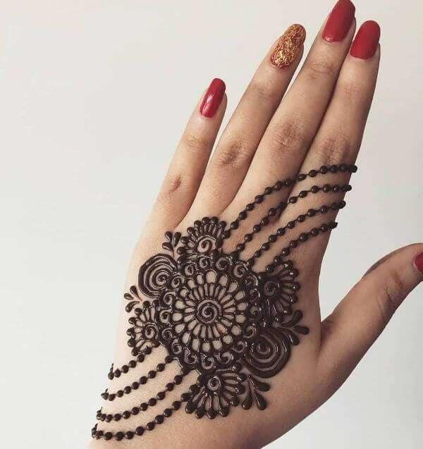 Jewelry Mehndi Designs for Hand 6