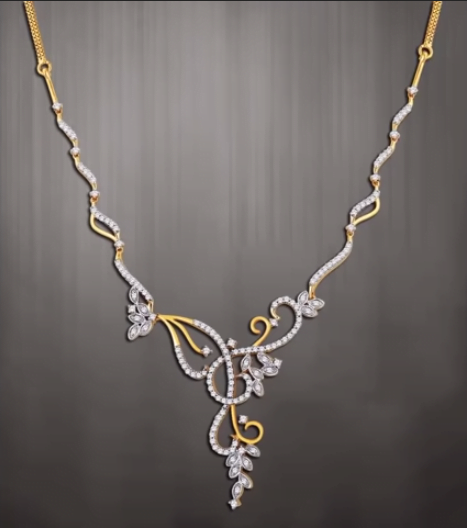 Latest Simple and Beautiful Gold Necklace Design 9