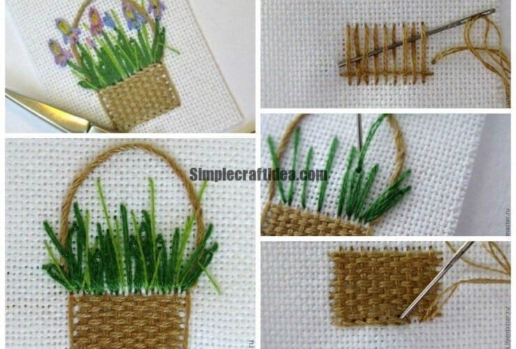 How to Sew a Basket of Irises t1