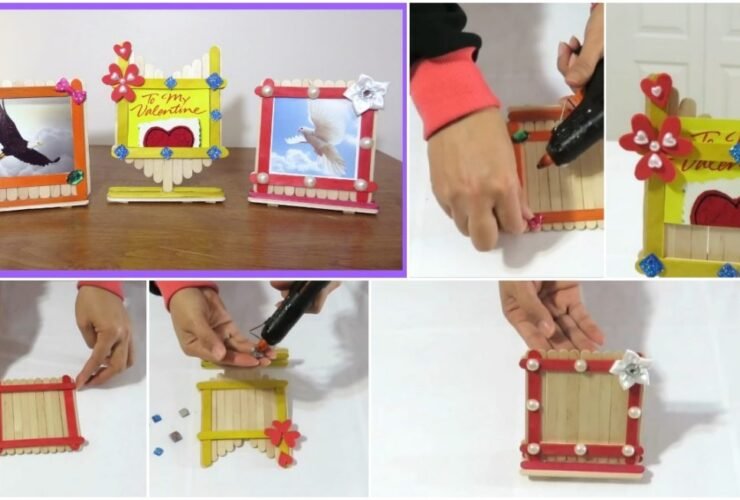 How to make Popsicle Stick Picture Frames t1