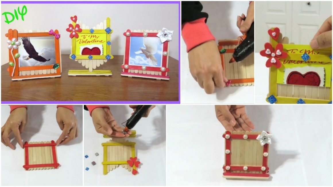 How to make Popsicle Stick Picture Frames t1