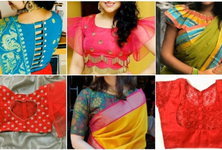 Top Beautiful Sari Blouse Design t1