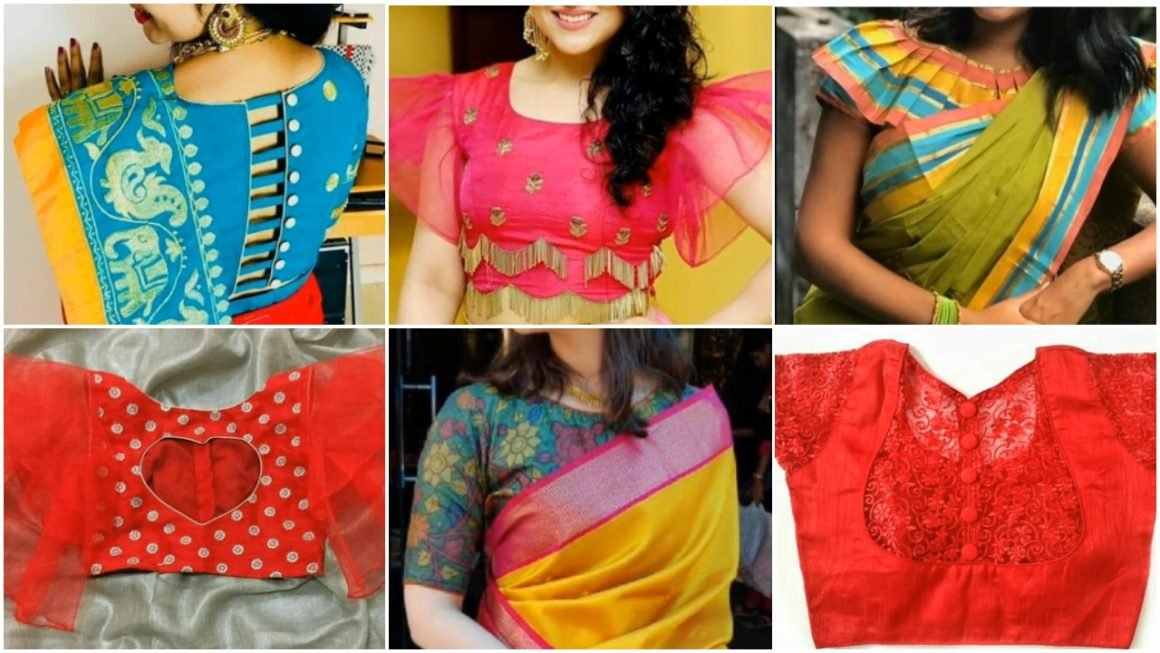 Top Beautiful Sari Blouse Design t1