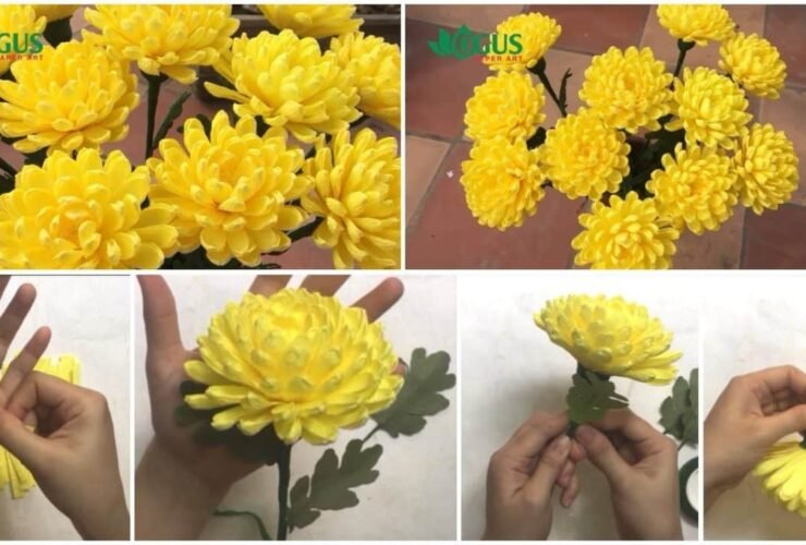 Instructions for making Chrysanthemum t1