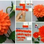 How to make Dahlia Paper Flower from Crepe Paper t1