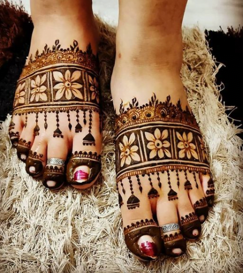 Foot mehndi design 11