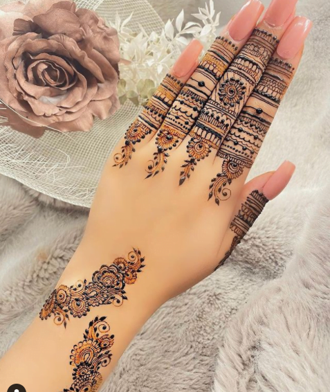 Back Hand Mehndi Design 12