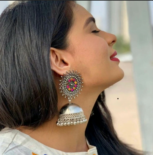 Silver Jhumka Earrings Design Collection 12