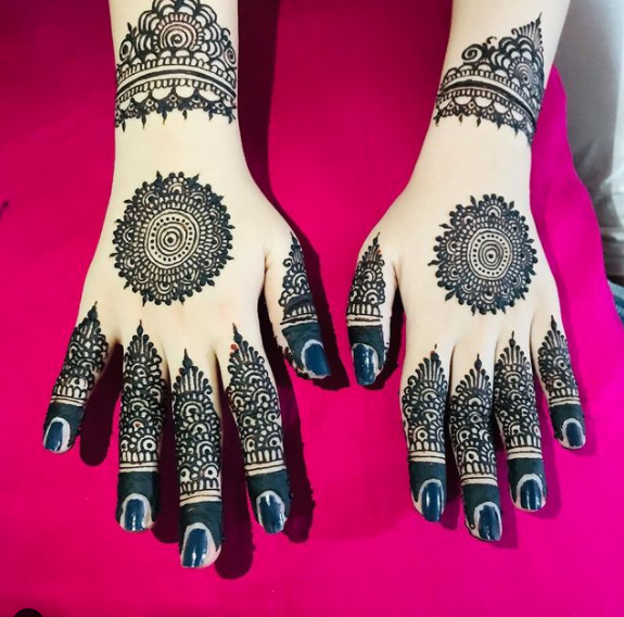 Back Hand Mehndi Design 13