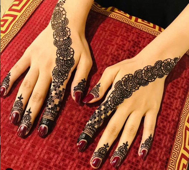 Back Hand Mehndi Design 14