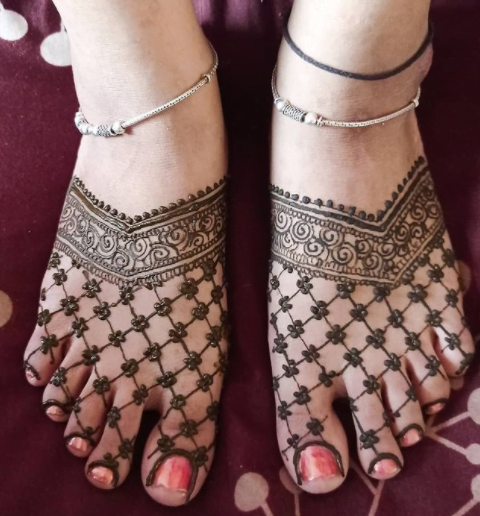 Foot mehndi design 15