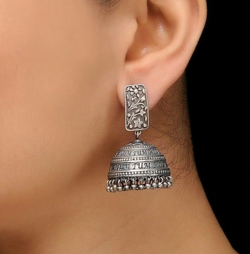 Silver Jhumka Earrings Design Collection 17