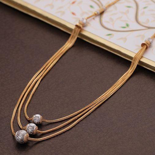 Light Weight Gold Short Necklace Design 2