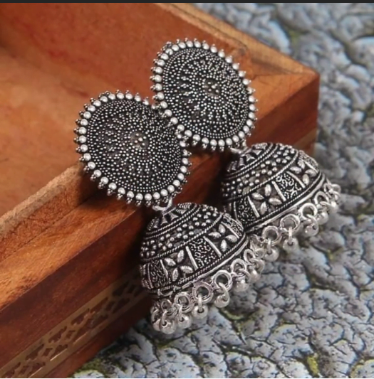 Silver Jhumka Earrings Design Collection 3