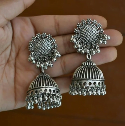 Silver Jhumka Earrings Design Collection 4