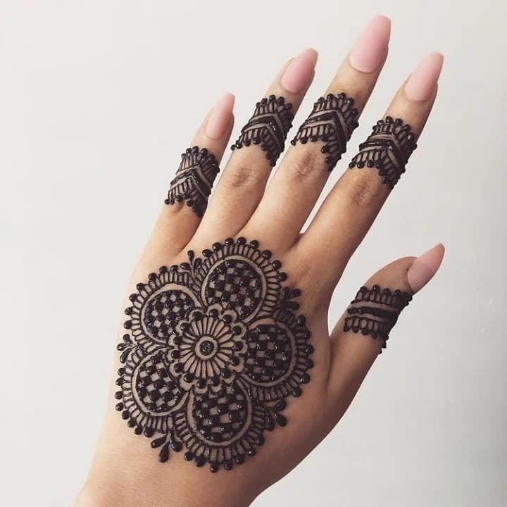 Back Hand Mehndi Design 7