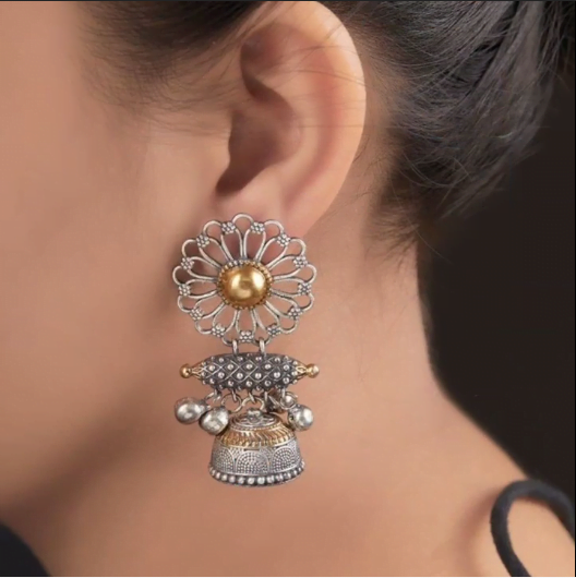 Silver Jhumka Earrings Design Collection 7