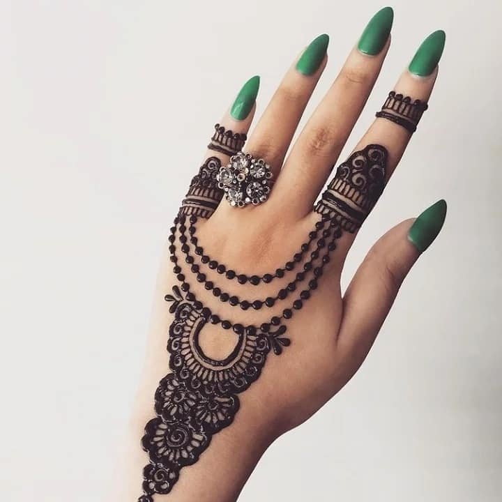 Back Hand Mehndi Design 9