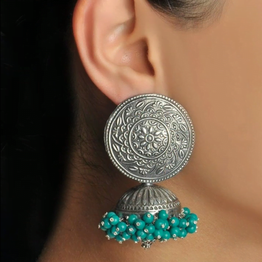 Silver Jhumka Earrings Design Collection 9