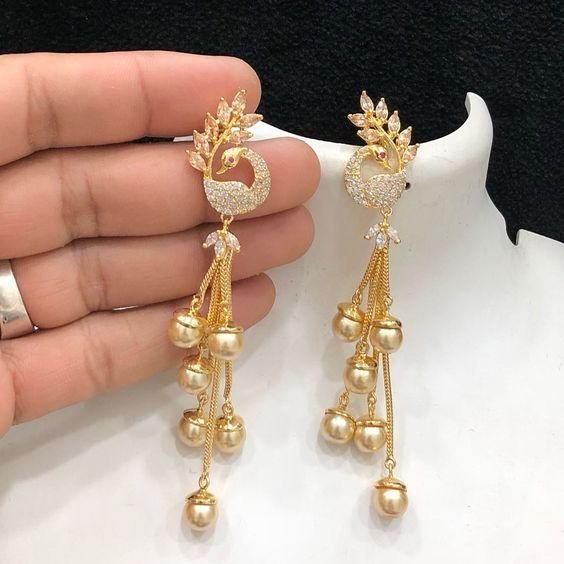 Latest Gold Drop Earrings for Women 1