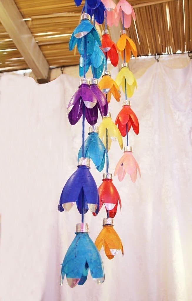 Recycled Plastic Bottle Flower Mobile 1