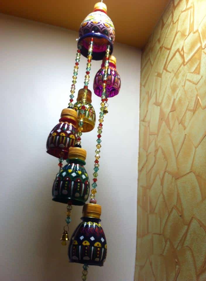 Wind Chimes made out of Waste Plastic Bottles 1