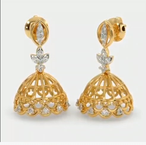 15 Beautiful Gold Jhumka Earring Designs 10