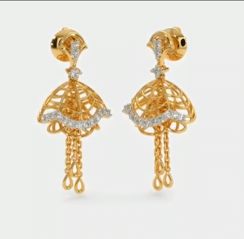 15 Beautiful Gold Jhumka Earring Designs 11