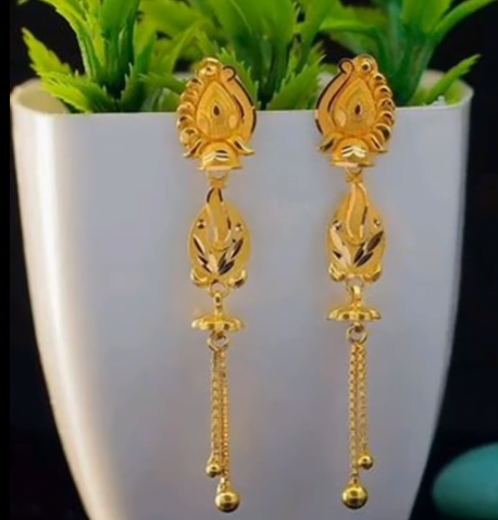 Gold Earrings Design 12