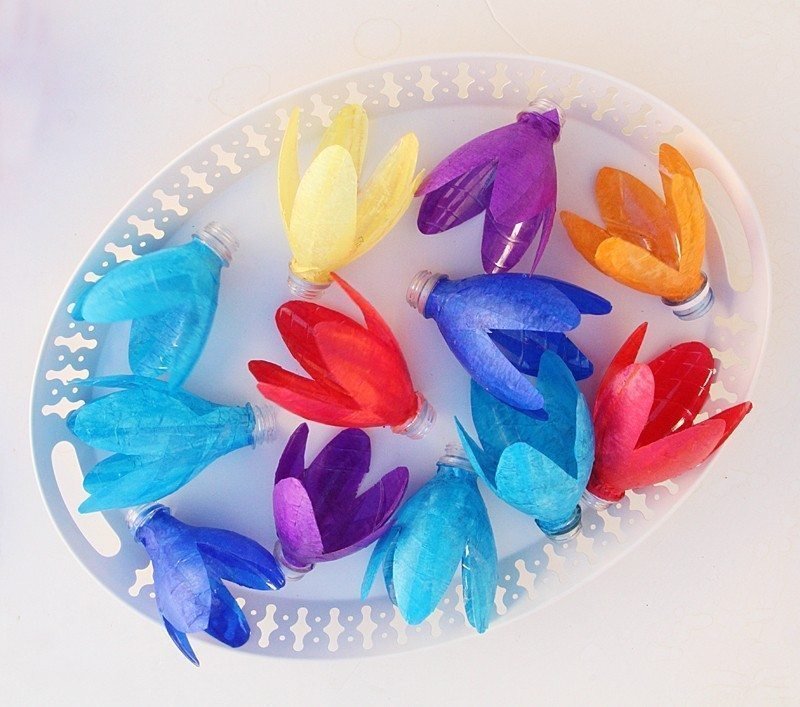 Recycled Plastic Bottle Flower Mobile 2