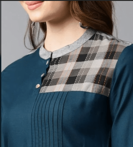 Stylish Side Neck Designs for Kurti 22