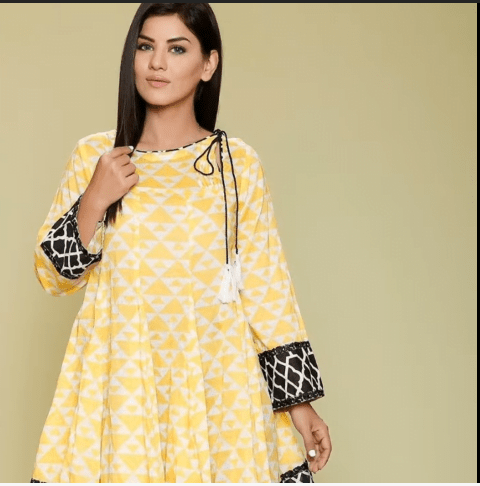 Stylish Side Neck Designs for Kurti 26